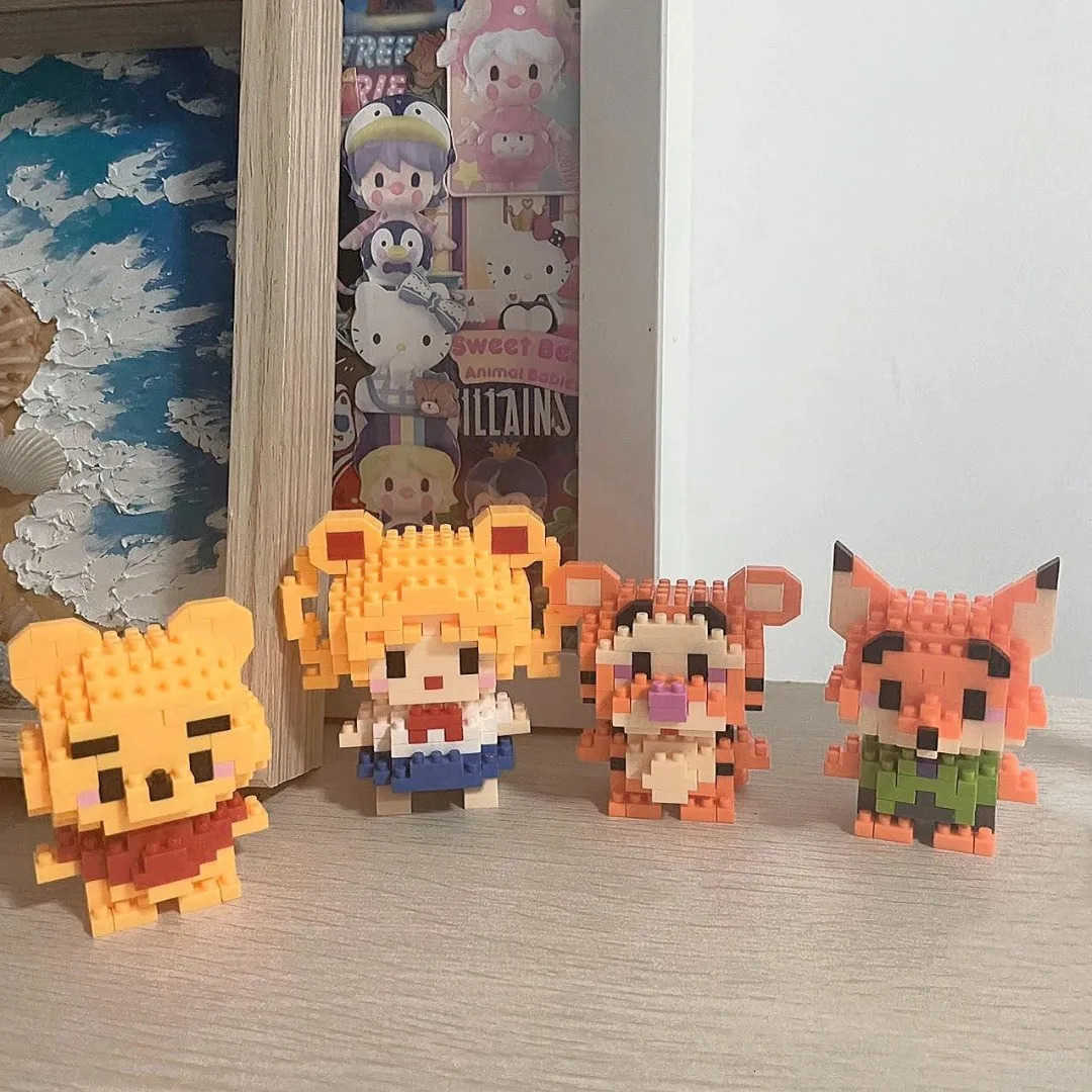 Disney Stitch Building Blocks Anime Kawaii Cartoon mini Action Childrens Figures Blocks Bricks Assemble DIY Toys Gift for Kids H251218