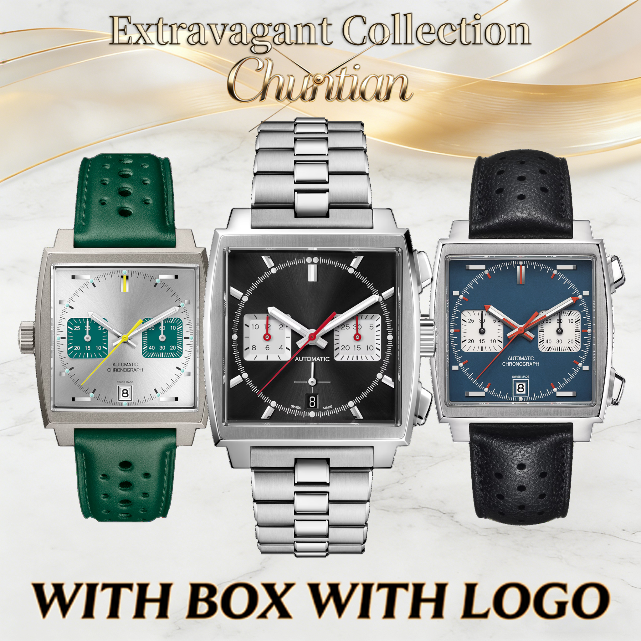 AAA Tagity Hueuerity Watch Monaco Elite Business Men's Watches Luxury Designer Watches Classic Swiss Steel Timepieces Everyday Versatile Men's Wristwatches