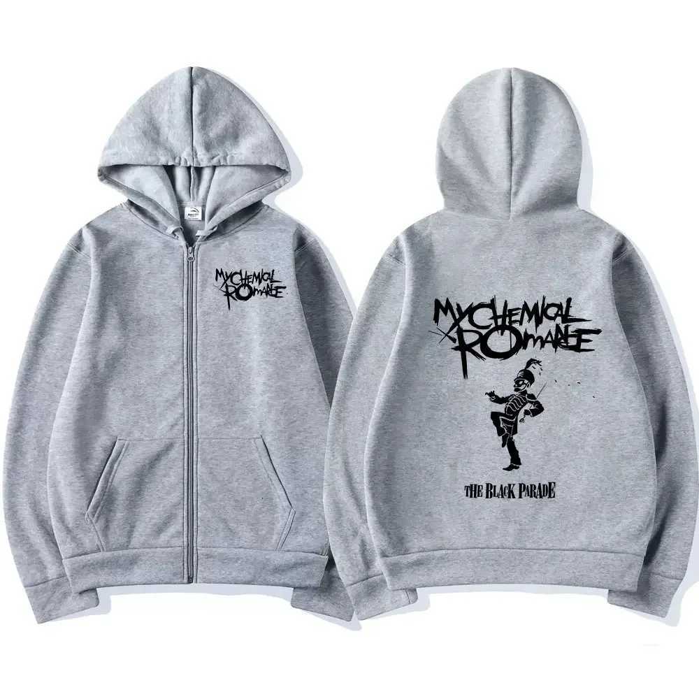 My Chemical Romance Mcr Dead Zipper Hoodie Black Parade Punk Emo Rock Zip Up Sweatshirt Mens Fashion Vintage Hip Hop Hoodies X251218