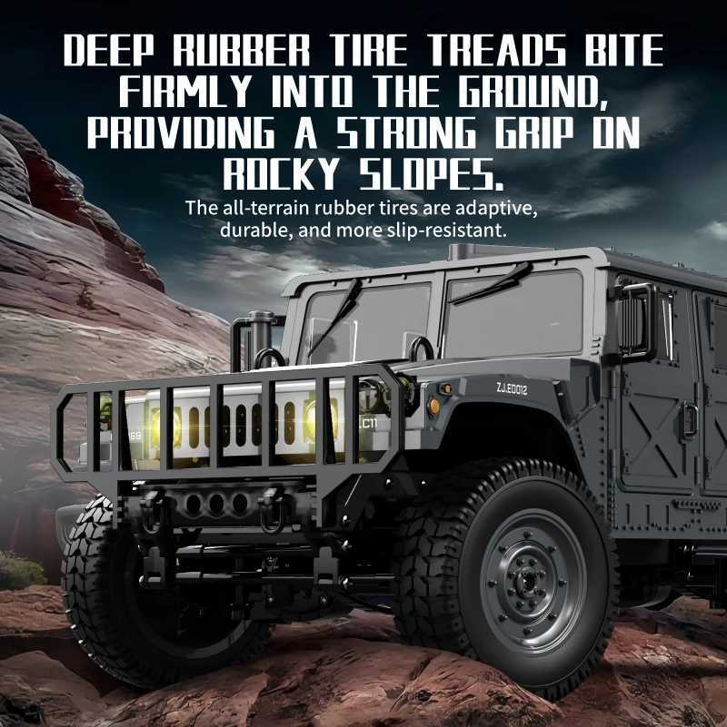 JJRC C8835 RC Car 1/16 Jeep Simulation 4x4 All-terrain 6km/h Remote Control Car with Light Off-road Climbing Model Toy Gift G251218