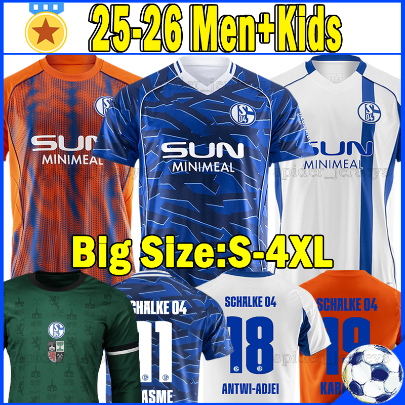 XXXL 4XL 25 26 FC Schalke 04 Soccer Jerseys 150th anniversary Retro 1984 93 97 2010 12 Schalke 2025 2026 ANTWI-ADJEI LASME KARAMAN Football Shirts Men Uniform kids kits