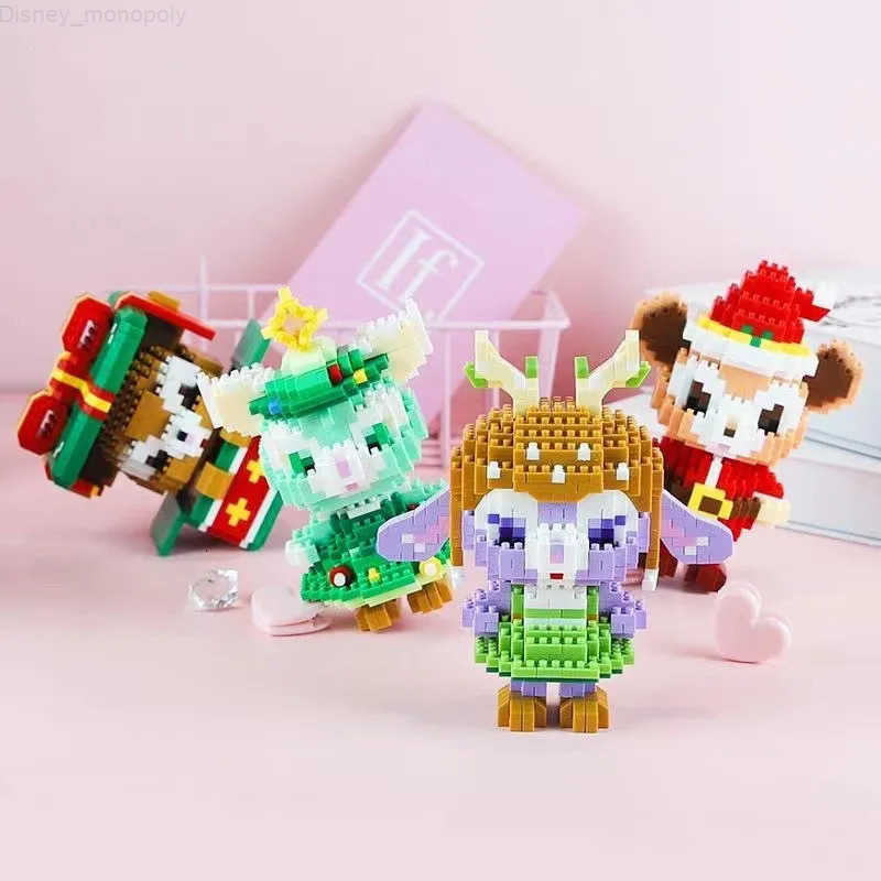 Disney Mini Blocks Cute Cartoon Figures Anime Collection Building Toy Juguetes for Kids Gift Christmas Girl Present Brinquedo Birthday H251218