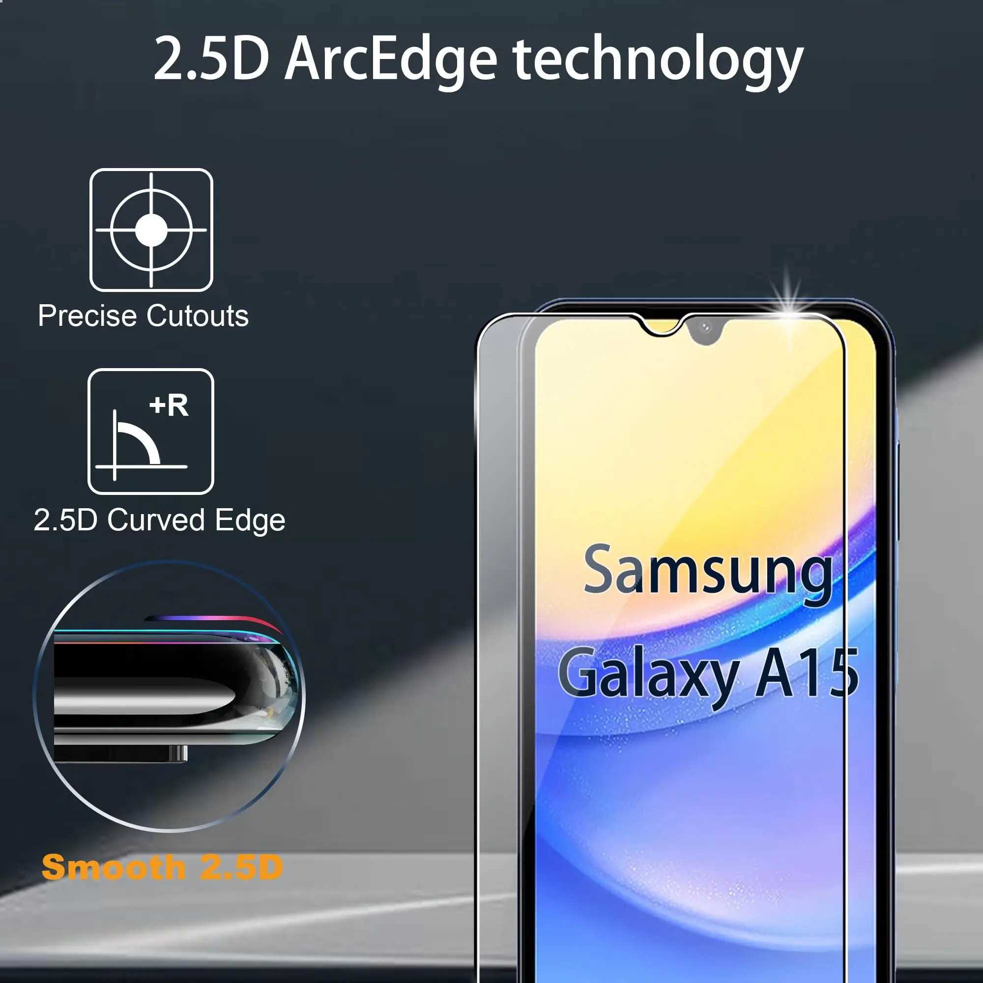 SCREEn Protector For Galaxy A15 A16 4G 5G Tempered Glass HD 9H Clear Anti Scratch Case Friendly G251218
