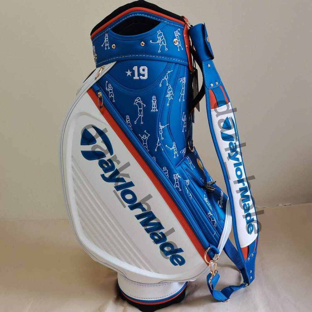 Professional golf bag portable stand golf ball bagProfessional men's large-caliber golf club bag in three colors for sports use PU waterproof