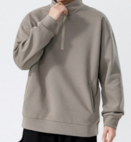 a412 Turtleneck Sweatshirt for Men Autumn and Winter Thickened Loose Trendy Solid