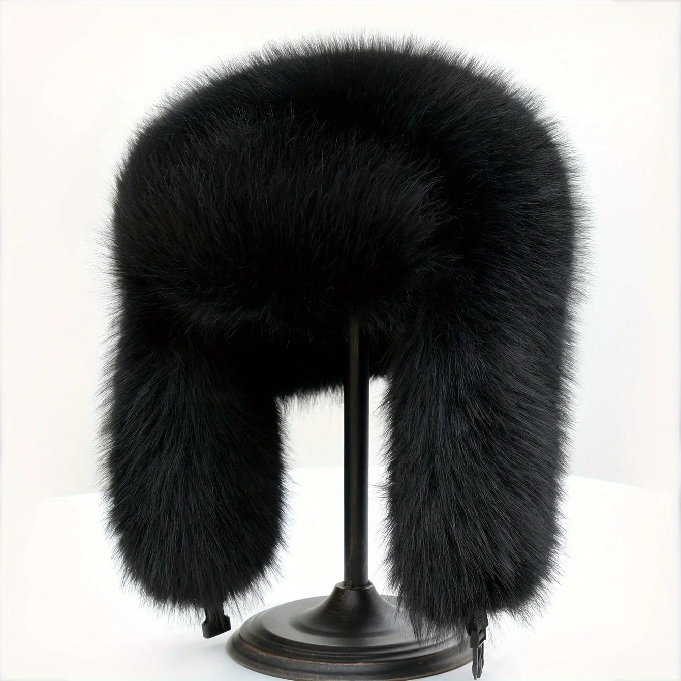 Vintage Faux Fur Ushanka - Warm Ear Flap Hat for Skiing Hiking Daily Use Durable Classic Style with Hook-and-Loop Closure 251218