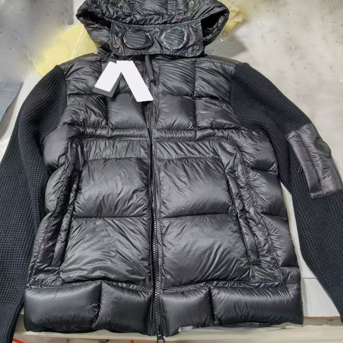 Mens parka classic glasses fashion company thick white duck down jacket
