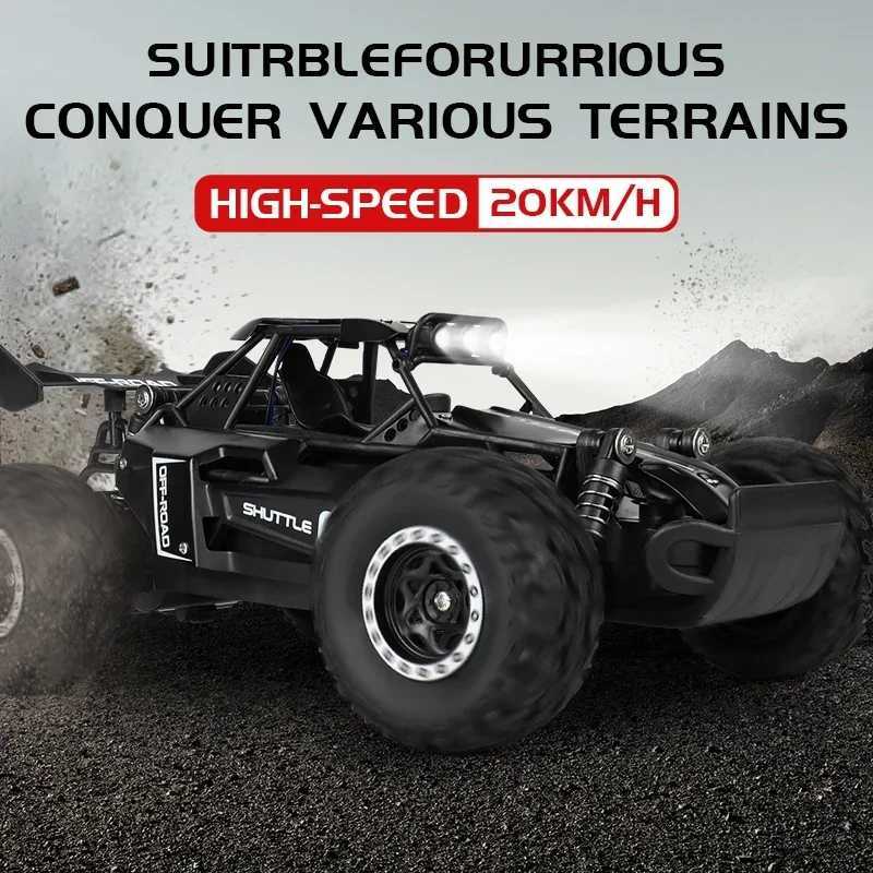 RC Car 24Gh Model With LED Lights 2WD High Speed Off-road Remote Control Climbing Vehicle Outdoor Drift Kid Toys Boys Gift G251218