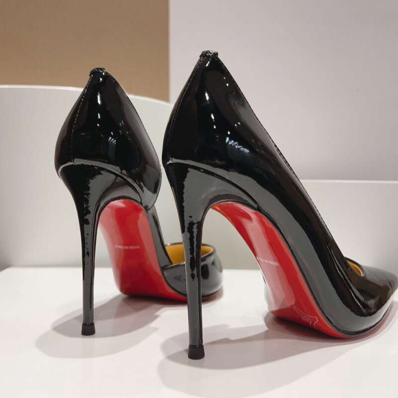 heels designer high heels Women sandals slingback classic heels 6/8/10/12cmPointed Toes Sandals black red Patent Leather sexy Pumps Dress shoes Wedding Party Shoe