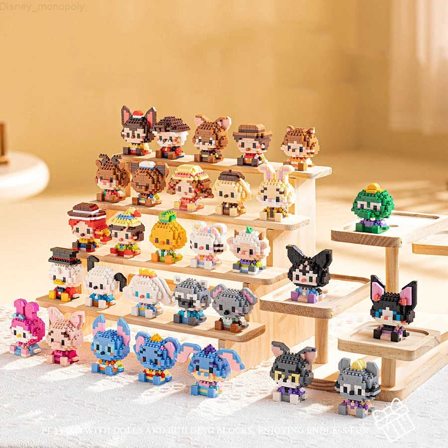 Disney Kawaii Princess Micro Building Blocks Mickey Mouse Winnie Friend Figure Donald Duck Assembled Mini Brick Toys For Kids H251218