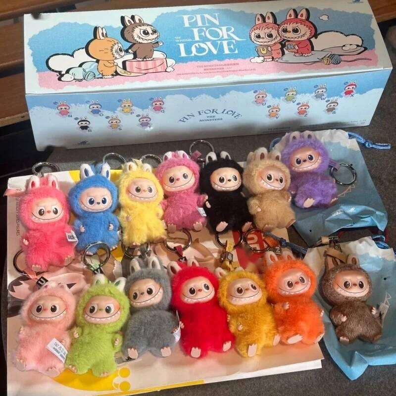 Labubu The Monsters Pin For Love Series Blind New Genuine Keychain Cute Anime Action Figure Keychain Gifts 25C1218