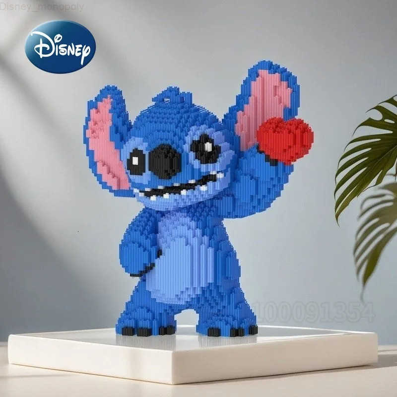 Disney Disneys New Stitch Building Block Toys Small Particles Educational Childrens Puzzle Toys 30cm Building Block Toy Ornaments H251218