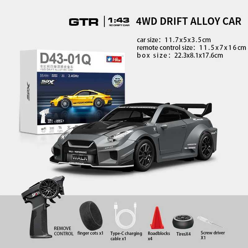 Professional 143 RC Drift Car with ESP Gyroscope Full Proportional Control 4WD Metal Body 2 Sets Tires for Realistic Drifting G251218