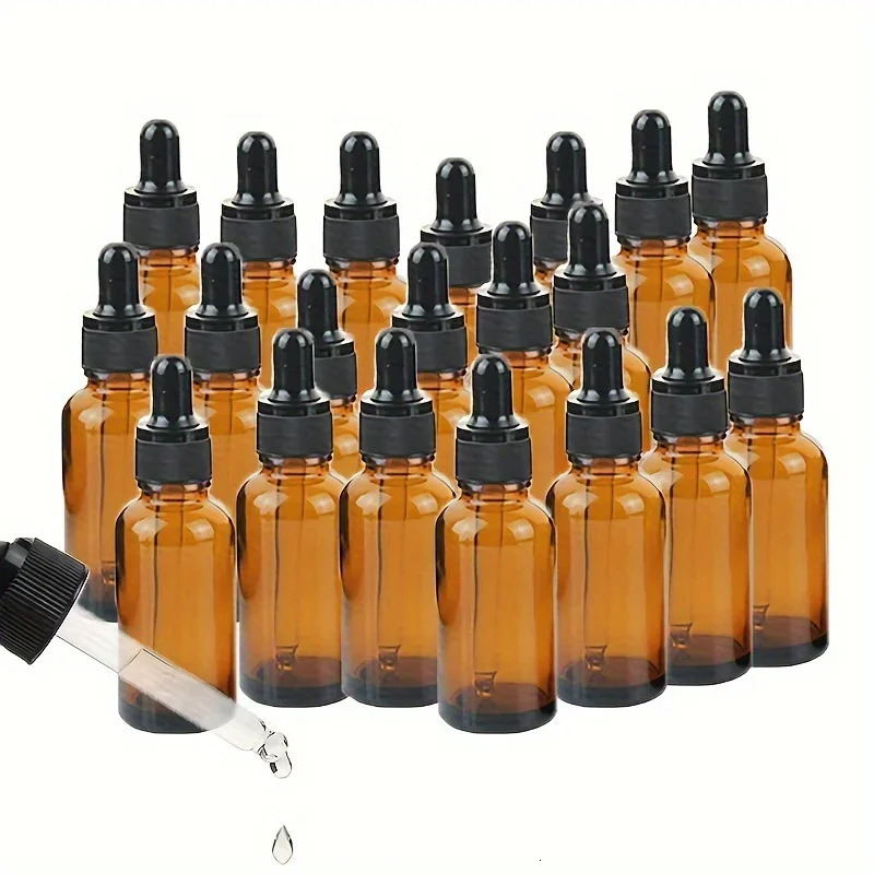 5/10/20pcs 4 accessories 5/10/15/20/30ml refillable glass dropper bottle 2 funnels 2 pipettes for essential oils and perfumes 251217