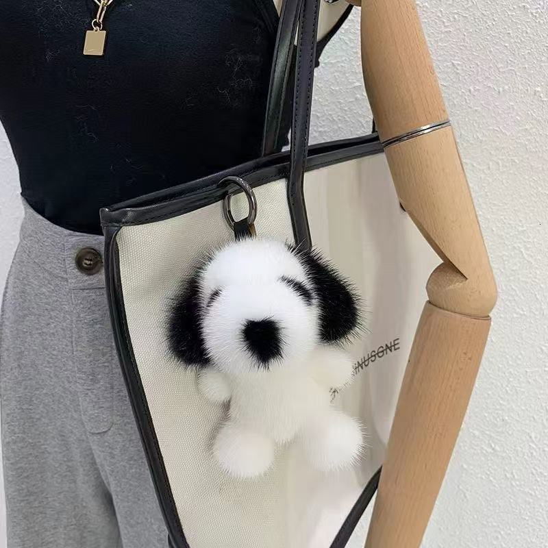 Bag Charm Key Chain Cute Designer Style Plush Ornament Charm Minimalist Bag Accessory Mink Fur Cute Dog Pendant Practical Bag Charm Car Keychain Bag P