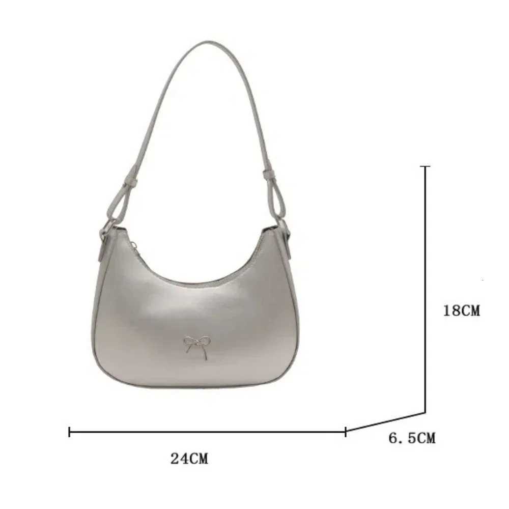 Bowknot Armpit Bag Korean Underarm Bag Luxury PU Leather Y2K Handbag Girls Shoulder BagT251218