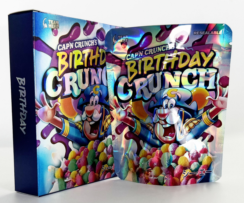 3.5g custom mylar bags with display box cali style packaaging bags stand up zipper pouch for food snack storage bulk discount