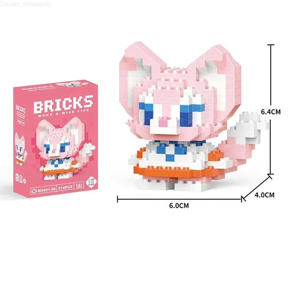 Disney LiLo Stitch Toys Building Blocks Pikechu lega Anime Cartoon Character Model Building Blocks Toy for children Gift H2512181