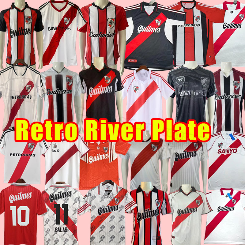 Retro classic River Plate soccer jerseys 2009 2010 CANIGGIA FALCAO ORTEGA GALLARDO CRESPO football shirt 00 18 19 1986 1988 96 98 2000 2001 1986 1987 1995 1996 1997