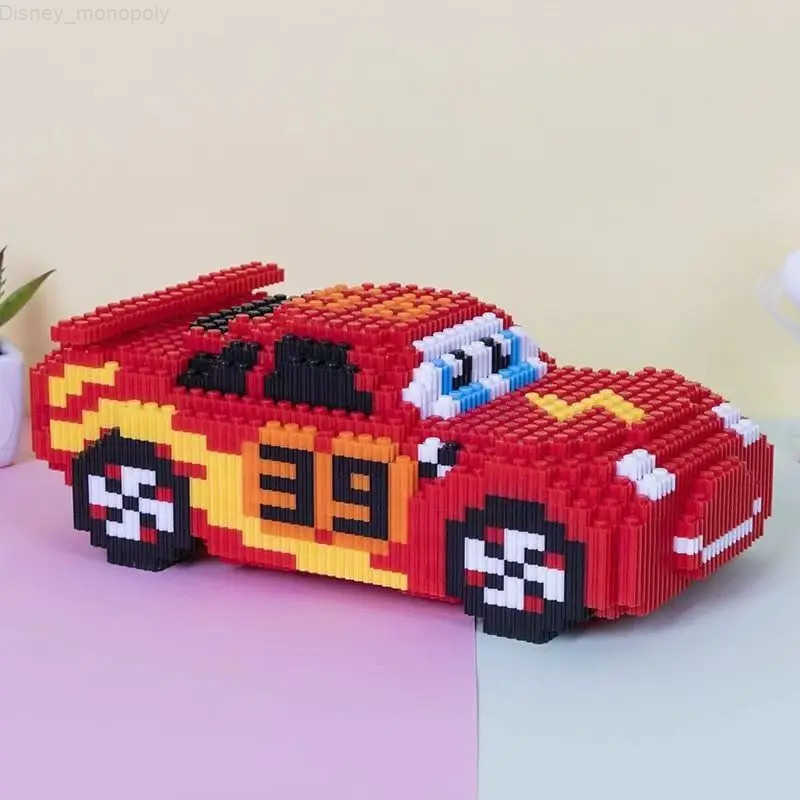 Disney 1258-Piece Red Sports Car Building Block Set Experience the Essence of Racing Culture the First Choice for Birthday Christmas and Thanksgiving 