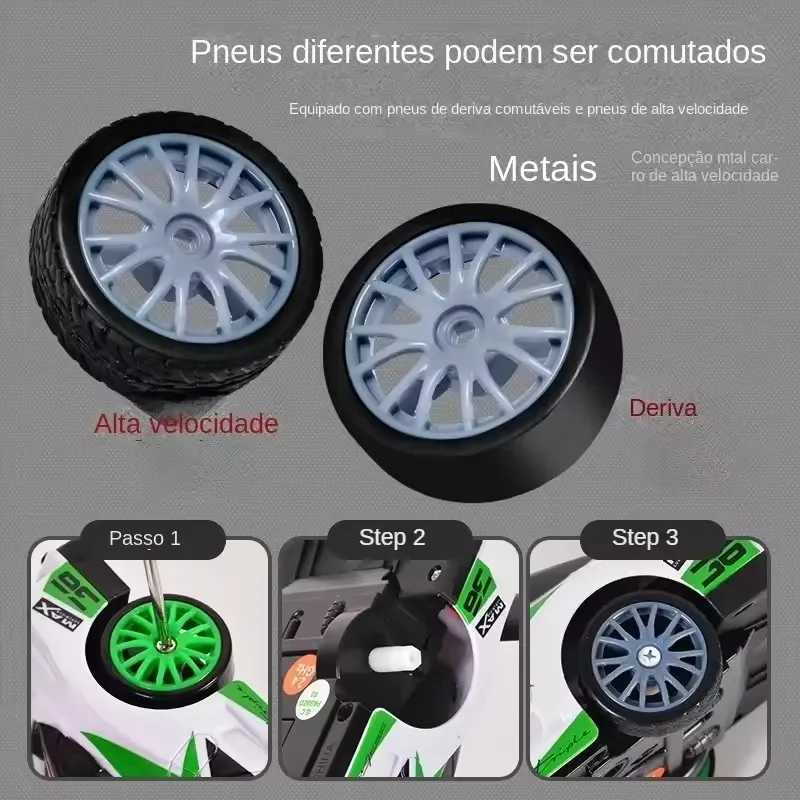 4WD RC Drift Car 24G Remote Control Car High Speed Racing Vehicle Model Toy with LED Lights Gift for Kids Adults Boys Girls G251218