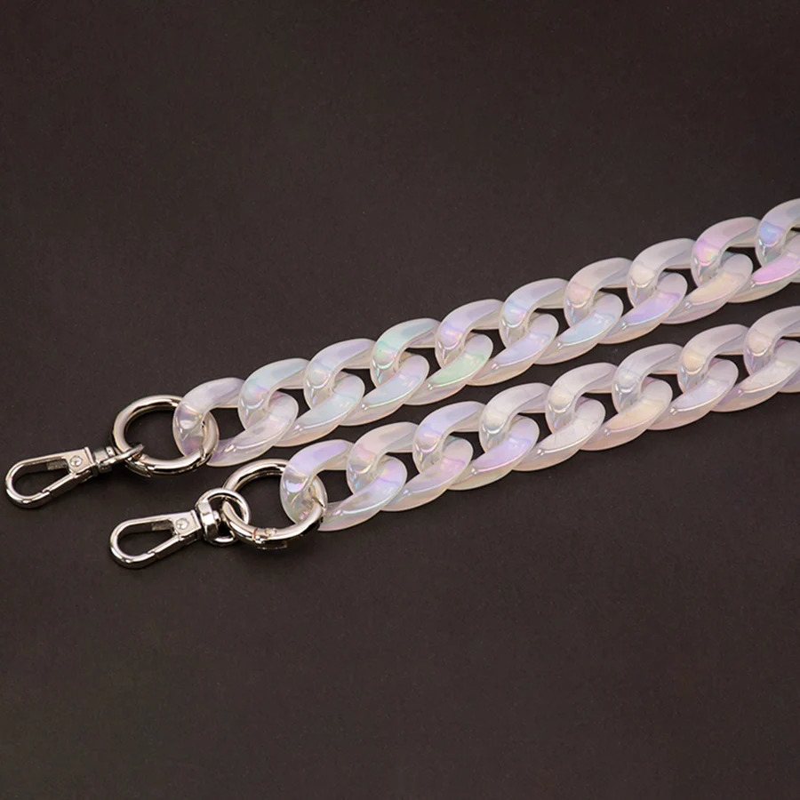 DIY Chunky Acrylic Chains Strap For Handbag Shoulder Crossbody Bag Clear Big Resin Chain For Jewelry AB Colorful Bag Accessories 251217