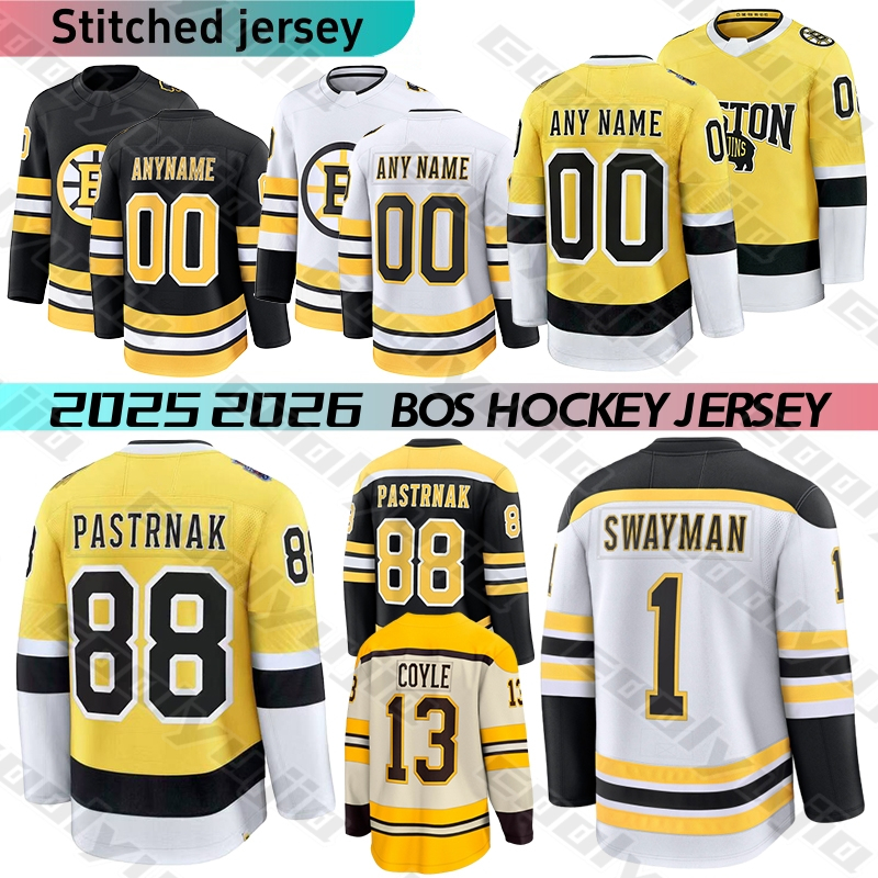 #88 David Pastrnak Jersey #18 Pavel Zacha Charlie McAvoy BostonS Bruins Jersey Lindholm Zadorov Morgan Geekie Swayman Arvidsson Hockey Jerseys Stadium Series jersey