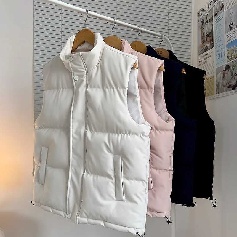 Autumn Winter Thickened Cotton Padded Vest Mens Lightweight Stand Collar Sleeveless Jacket Outdoor Wear Warmth Sporty WaistcoatG251218