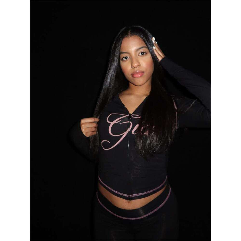 I Am Gia Womens Tracksuit Piece Set Designer Sports Suit For Women Flared Pants Zip-Up Y2k Long Sleeve High Quality Spring Top Low Waist Micro Social 889