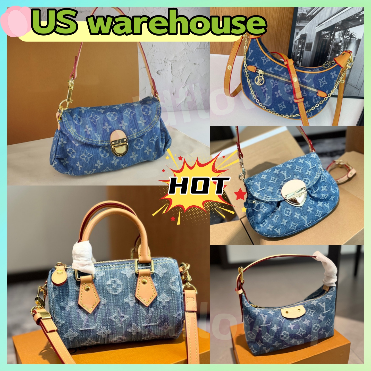 designer purse Luxury bag designer bags jean shoulder bag designers woman crossbody bag blue purses vintage handbags designer for women tote bags for women