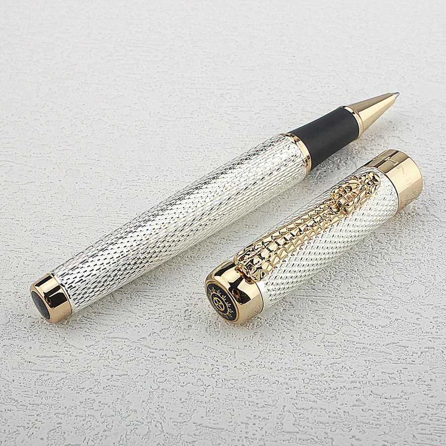 Jinhao 1200 Gold/Silver Metal 07MM nib Upsc Business Off School Conference Stationery Writing Supplies Roller Ball Pen Y251218