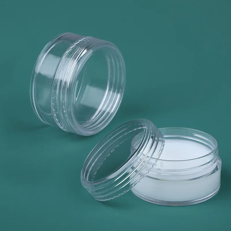 100pcs 2g/5g/10g Empty Plastic Jar Pots Transparent Sample Bottles Eyeshadow Cream Lip Balm Container Portable Makeup Jar 251217
