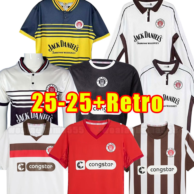 Men 25 26 ST Pauli SOCCER JERSEYS HOME AWAY ST.Pauli BECKER 20 IRVINE 7 KYEREH 17 HARTEL 30 SMITH 8 PAQARADA 23 MEDIC 18 FOOTBALL SHIRTS 2025 2026 retro 1997 1998 99 00 long