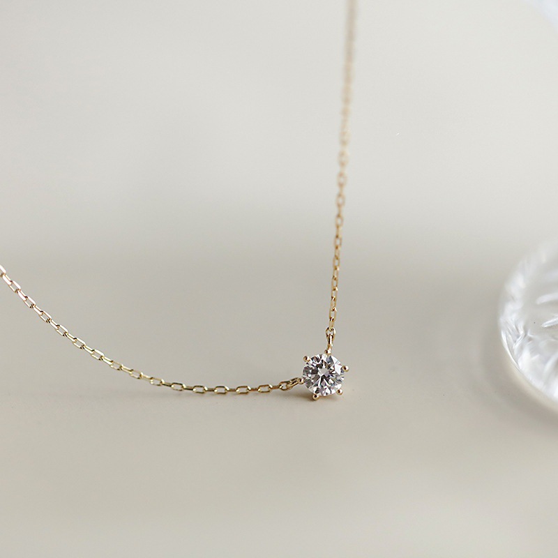 2026 Choucong Classical Six Claw Fashion Jewelry Genuine 100% 925 Sterling Silver 18K Gold Lab Moissanite Diamond Gemstones Party Women Clavicle Neckl