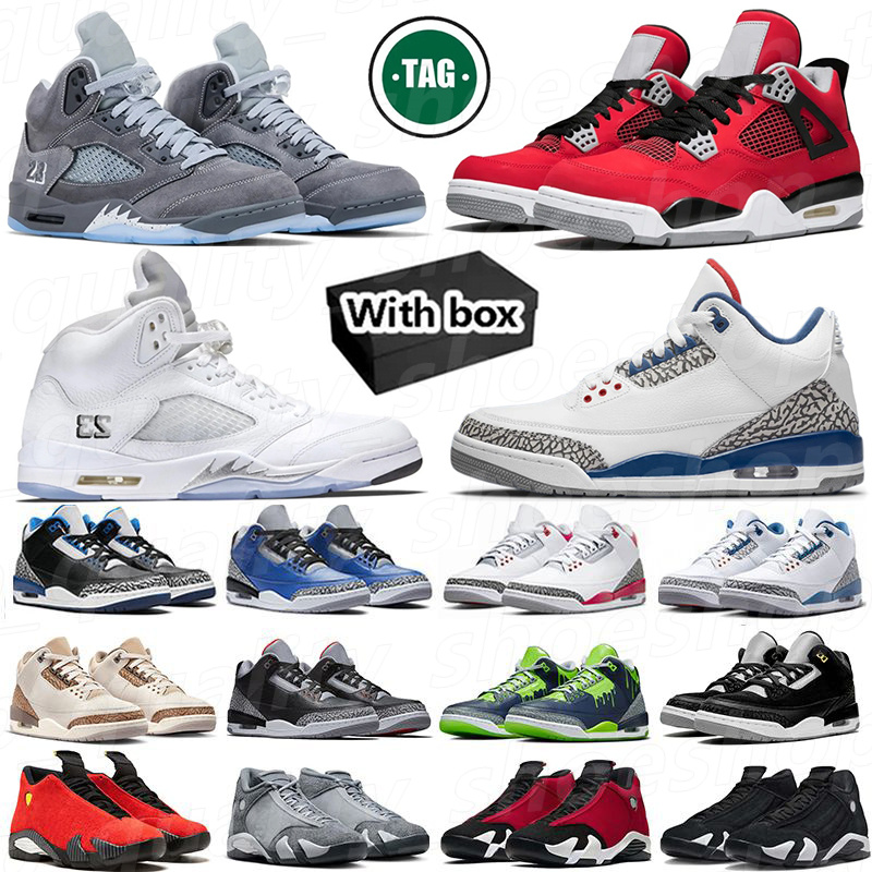 Designer 3s 14s 5s basketball Shoes Black Cat UNC 3 14 5 low Gym red Bred White black Cement University Red wolf grey Sneakers Mens Womens Outdoor sport shoes