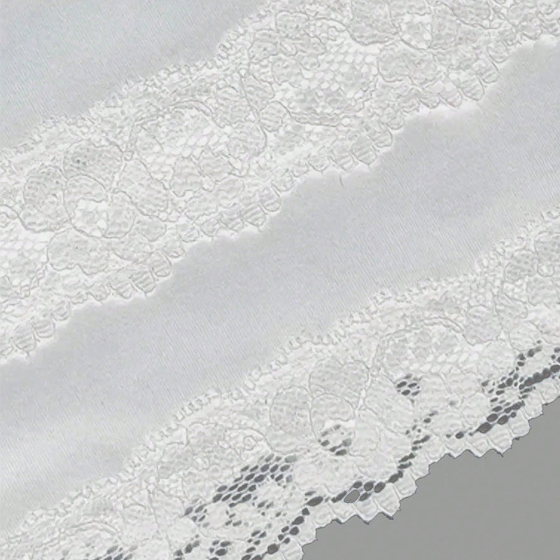 B27445 Women's Popular Three-Section Lace Lined Skirt, Anti-Exposure, See-Through, Breathable Plus Size