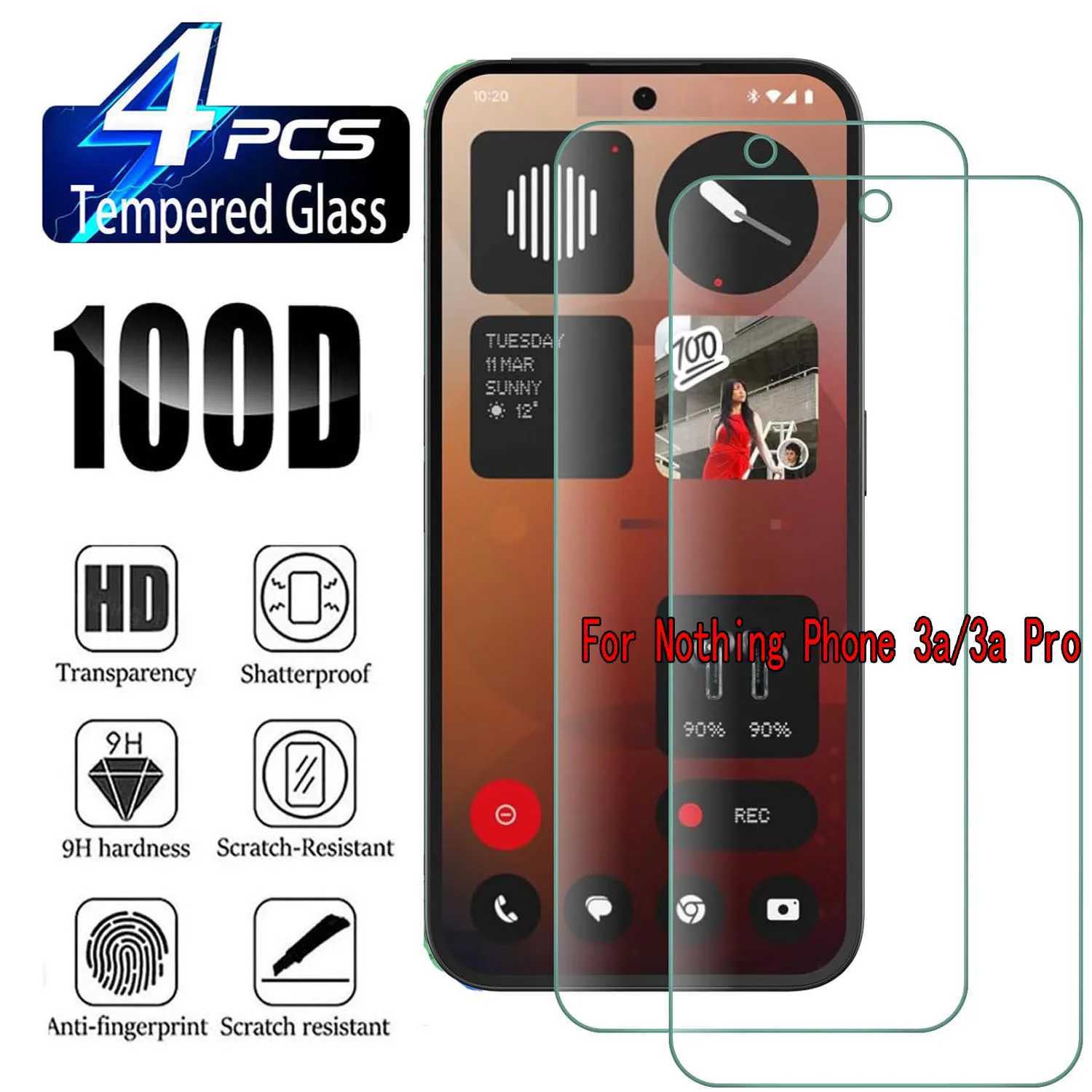 2/4Pcs HD Screen Protector For Nothing Phone 3a/3a Pro Tempered Glass Film G251218