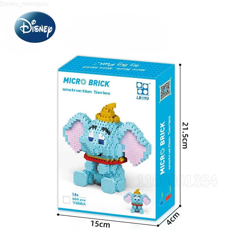 Disney Dumbo New Childrens Building Block Toys Micro Particle Building Blocks DIY Splicing Building Block Toys Childrens Gift H251218