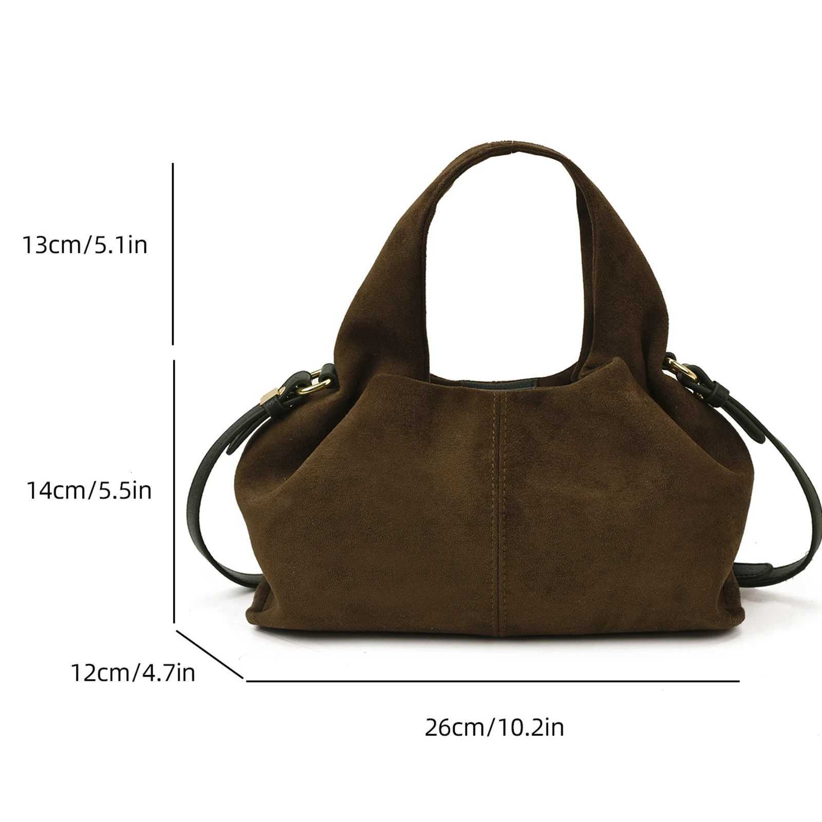 Faux Suede Crossbody Bag Fashion Handbag with Adjustable Strap Commuter Bag for Women Work Shopping Travel DailyT251218