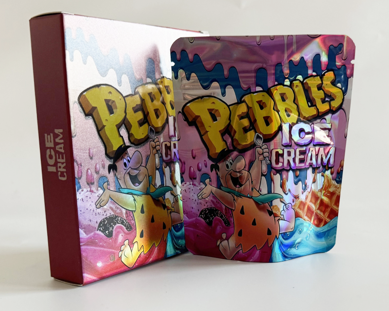 3.5g custom mylar bags with display box cali style packaaging bags stand up zipper pouch for food snack storage bulk discount