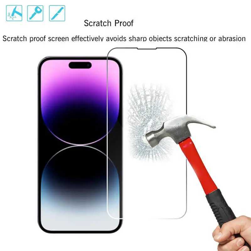 Tempered Glass for iPhone 14 Pro 15 16 17 13 12 11 pro max screen protector for iphone 15 pro mica for iphone 13 14 pro glass G251218
