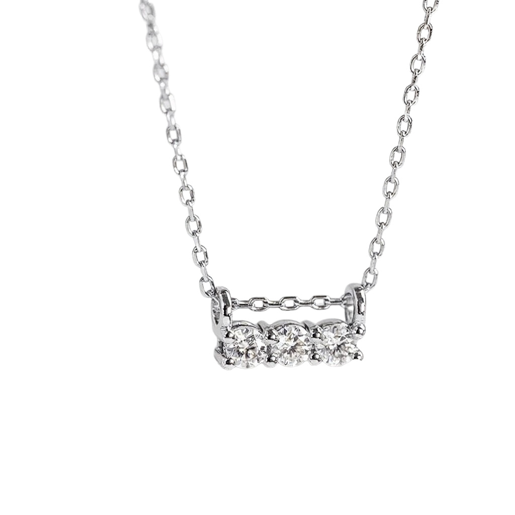 2026 Choucong Ins Top Sell Simple Fashion Jewelry Genuine 100% 925 Sterling Silver Three Stone 7A Zircon CZ Diamond Gemstones Party Women Clavicle Nec