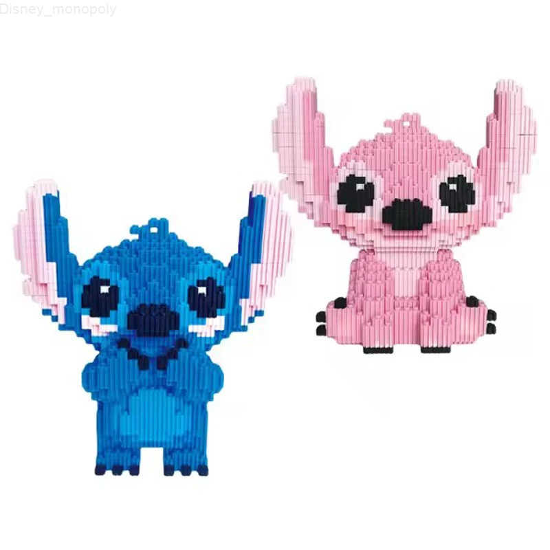 Disney 2026 Cute Stitch Building Block Toys Small Particle Bricks DIY 3D Model Assembly Childrens Building Block Toys Birthday Gift H251218