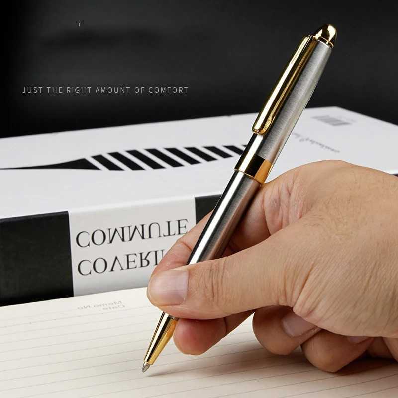 1 High-end Metal Ballpoint Pen Business Signature Writing Gel Pen Ballpoint Pen Student Pract Pen Writing Stationery Y251218
