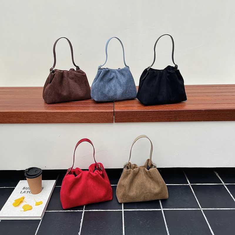 LEFTSIDE Small Faux Suede Bucket Bag for Women Shoulder Bags 2025 Designer Luxury Crossbody Bag Lady Luxury New HandbagsT251218