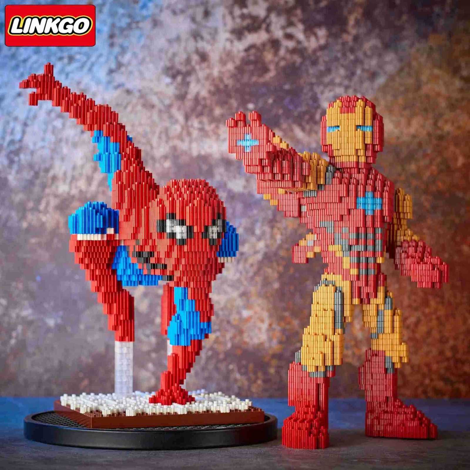 Disney Star Wars Marvel Building Blocks Spiderman Stormtroopers Darth Vader Assembly Ironman 3D Model Connection Mini Brick Figure Toys H251218