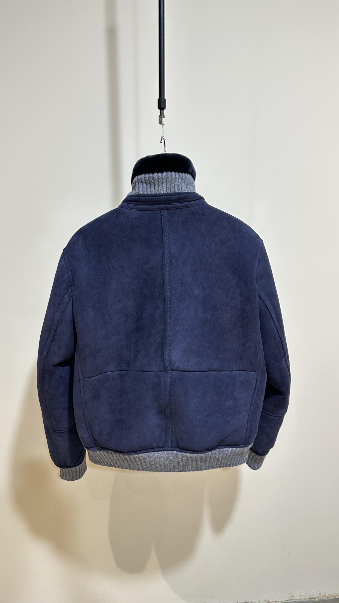 B C brand designer Coat Mens shearing fur leather jacket genuine leather tailored order luxury gift Valentines Fathers Christmas