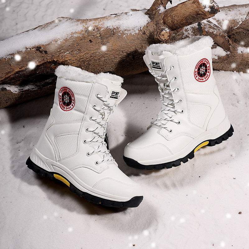 Designer Boot 2026 Winter Women's High Top Snow Boots, Waterproof Lace-Up Platform Boots for Outdoor Hiking & Trail