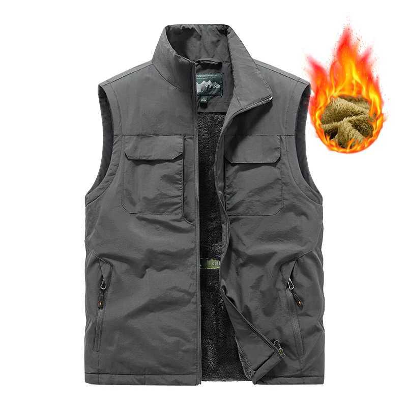 vest in large size new style with added velvet and thickened double-sided vest mens casual outdoorG251218