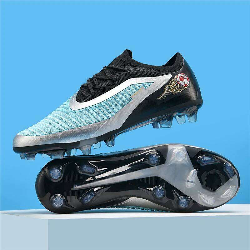 New Men Soccer Shoes Adult Non Slip Football Boots Outdoor Sport Boys Long Spikes Training Cleats Breathable Match Comfortable